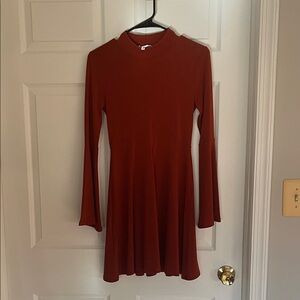 BCBGeneration Long Sleeve Rust Dress